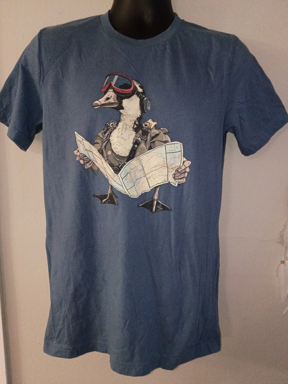 Bella Canvas Blue Tee with Goose Pilot Graphic